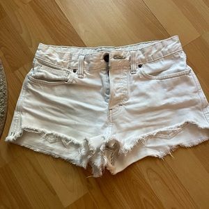 White Jean Shorts